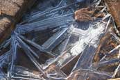 A frozen puddle in a wood near to Coupar Angus, Perthshire, Scotland