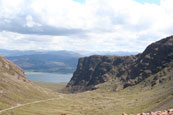 The Bealach Na Ba ( The Pass of the Cattle) overlooking Loch Kishorn, the Applecross Peninsula, Wester Ross, Scotland