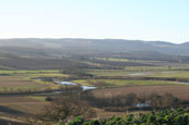 Looking south over the Earn valley from near Duplin Estate, Perthshire, Scotland