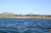 Port Henderson with the Torridon Mountain Range providing the backdrop taken from Loch Gairloch, Wester Ross, Scotland