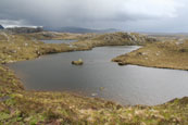 The Fairy Lochs near Badachro, Wester Ross, Scotland, where 15 American servicemen tragically lost their lives when their U.S.A.A.F. Liberator crashed whilst returning to America at the end of the Second World War. The site is a War Grave