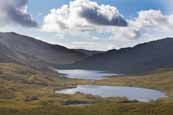 Loch An Eilein (front) and Loch Airde Glais (rear) on the Isle of Mull, Argyll, Scotland