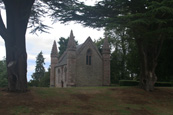 Moot Hill (and Crypt) in the grounds of Scone Palace, where Scottish Kings were once crowned and from where The Stone of Destiny was stolen by Edward 1, Scone, Perth, Perthshire, Scotland