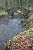 St Martins Bridge over the St Martins Burn, leading to St Martins Church in St Martins, Perthshire, Scotland