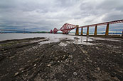 The iconic Rail Bridge over the River Forth, from South Queensferry, Lothian, Scotland