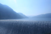 The Dam at Caban Coch reservoir in Elan Valley Mid Wales