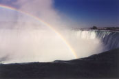 A rainbow in Niagara Falls, taken from the Canadian side