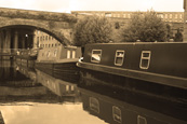 The Rochdale Canal in the City of Manchester, England