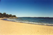 A beach on the Toronto Islands in Lake Ontario, Canada