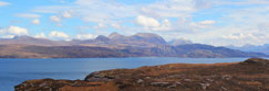 Bein Alligin and Loch Torridon with Lower Diabaig on north shore, Wester Ross, Scotland