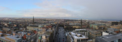 Looking north over Edinburgh to the Firth of Forth, Edinburgh, Scotland