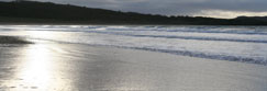 Gairloch Beach which forms the boundary with Gairloch Golf Club, Gairloch, Wester Ross, Scotland