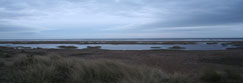 A view from Tentsmuir Forest over Kinshaldy Beach and out into St Andrews Bay, near Leuchars, Fife, Scotland