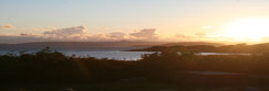 The sun setting on Raasay taken from near Erbusaig, near to Kyle of Lochalsh, Scotland