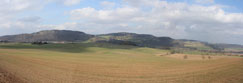 They Tay valley and Kinnoull Hill, from Rhynd near Perth, Perthshire, Scotland