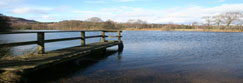 The pier at Stair Dam near to Dunkeld, Perthshire, Scotland