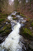 Moness Burn flowing through the Birks of Aberfeldy, Aberfeldy, Perthshire, Scotland