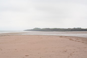 The beach bordering the Golf Course at Carnoustie, Angus, Scotland