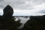 Rock Pools beside Coldingham Beach near to St Abbs in the Scottish Borders, Scotland