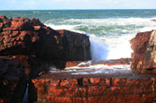 A gully in the rock near to Rua Reidh Lighthouse, near melvaig, Wester Ross, Scotland