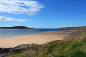 Longa Island in Loch Gairloch and Big Sand Beach at Big Sand near Gairloch, Wester Ross, Scotland