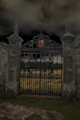 The main gates to the old market garden on Moray Estate, Morayshire, Scotland