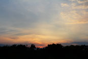 Sunset over the the hills surrounding Perth, Perthshire, Scotland