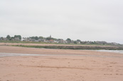 The Angus seaside Golf town of Carnoustie taken from Carnoustie Beach, Carnoustie, Angus, Scotland