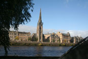 Tay Street and the River Tay in Perth from the Norrie Miller Walk, Perth, Perthshire, Scotland. (Image by Jordan Turnbull)