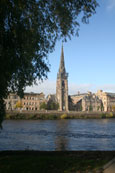 Tay Street and the River Tay at Perth from the Norrie Miller Walk, Perth, Perthshire, Scotland